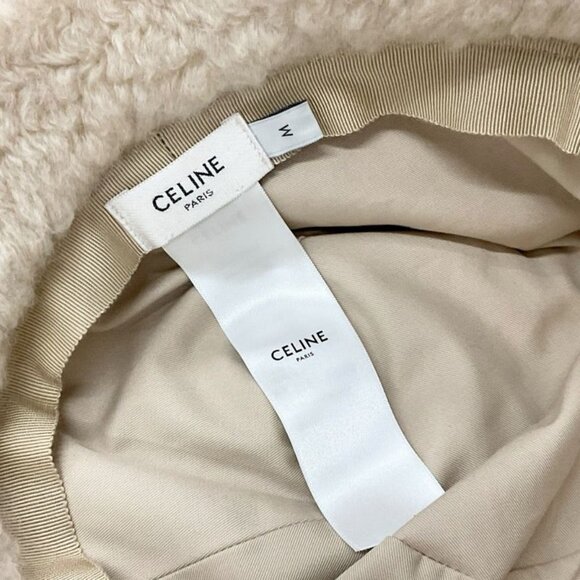 Celine Hat Cashmere Beige Triomphe Logo Bucket Hat main image 7